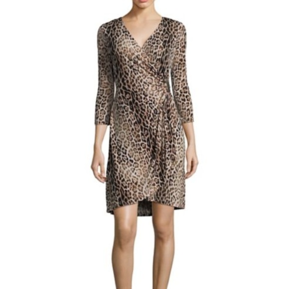 Calvin Klein Dresses & Skirts - Calvin Klein Leopard Wrap Dress